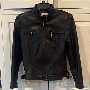 Hugo Buscati Black 100% Leather Jacket